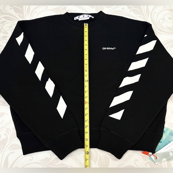 Off White Logo-Print Cotton-Jersey Sweatshirt M&L - Picture 4 of 12